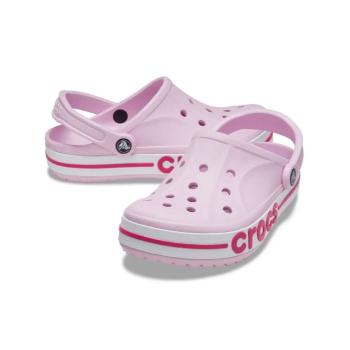 Sandália Crocs Feminina Bayaband Clog 205089 Rosa/Branco 51128