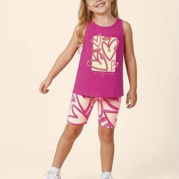Conjunto Malwee Feminino Infantil 1000139141 Blusa/Bermuda  4 ao 8 45240 k26