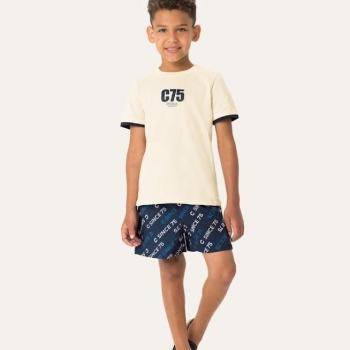 Conjunto Carinhoso Masculino Infantil 1000129980 Camiseta/Bermuda 4 ao 8 43130