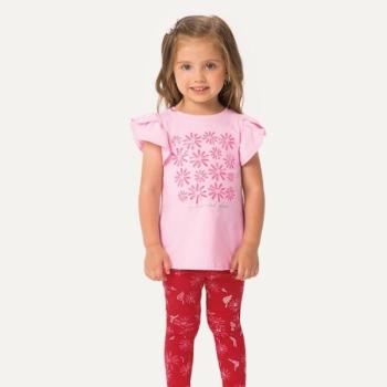 Conjunto Carinhoso Feminino Infantil 1000129839 Blusa/Calça  1 ao 3 44586 k26