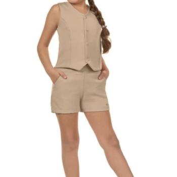 Conjunto Tiny Joy Feminino Juvenil 12195 Colete/Shorts 10 ao 14 43999
