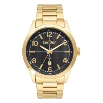 Relógio Condor Masculino CO2115MXQ/4P Dourado Com Mostrador Preto 50659