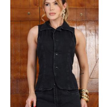 Colete Feminino Jens Importado SC Com Gola 51302