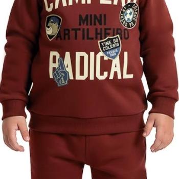 Conjunto Moletom Malwee Masculino Infantil 1000136447 Blusão/Calça 1 ao 3 44567 k26
