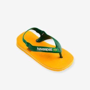Sandália Havaianas Masculina Baby Brasil Amarelo Pop/Amazônia 44174