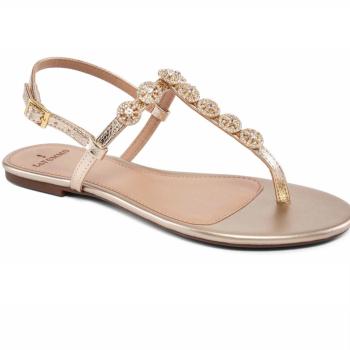 Sandália La Femme Rasteira Feminina 1313126421 Dourada 50390