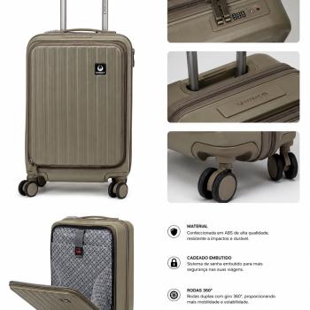 Mala Cruzeiro Intract Material PC ''20 360º  Pequena Porta Notebook 7009 51676
