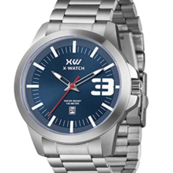 Relógio X-Watch Mostrador Azul Masculino XMSS1065 P2SX 48034