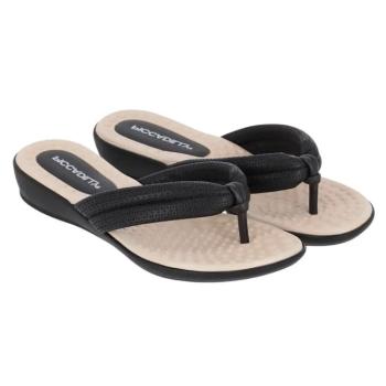 Sandália Piccadilly Feminina Dedo Palmilha Massagiadora 500401 Preto 50641