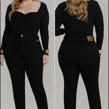 Calça Max Denim Feminina Cos Alto Plus 5982 50037