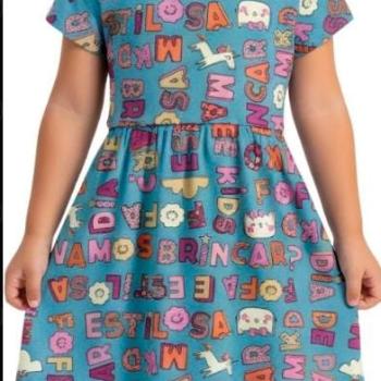 Vestido Malwee Curto Rodado Infantil 1000127374 4 ao 8 44237 k26