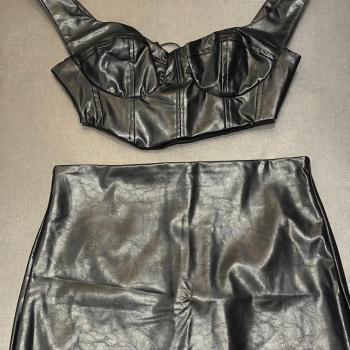Conjunto Saia e Cropped Feminina Importado SC 51328