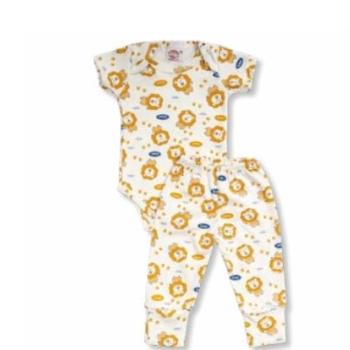 Conjunto Ticos e Ticas Masculino Bebê  470 Body Manga Curta/Mijao Vira Pé Rn ao G 43810