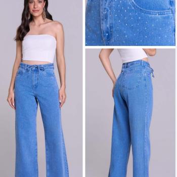 Calça One Jeans Wide Leg  C/Brilho  024228 51916