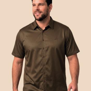 Camisa Social MX Plus Size M/C  Acetinada 26525 51943