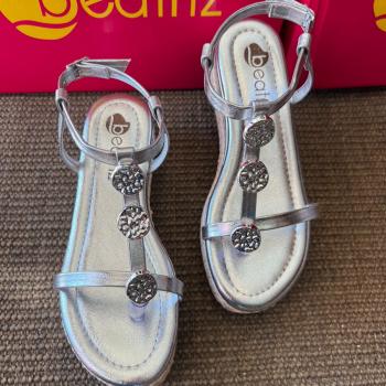Sandália Flatform Beatriz 353400/12 Prata 48515