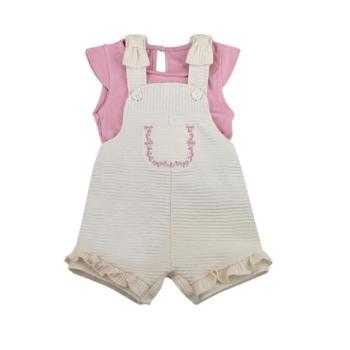 Jardineira Sonho de Nenê Feminina Bebê C/Blusa 3111 M ao GG 43593