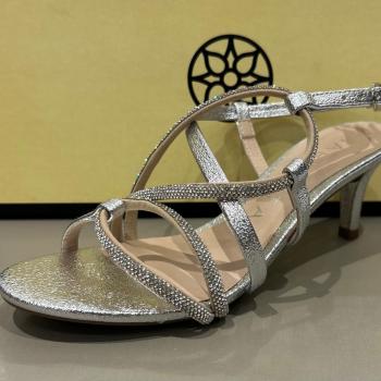 Sandalia Mariotta Salto Baixo Feminina 13520-42 Prata 48717