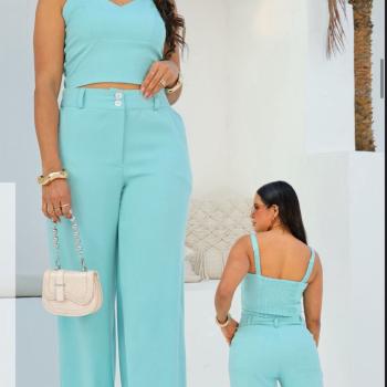 Conjunto Exinia Feminino Cropped e Calça 4806 49733