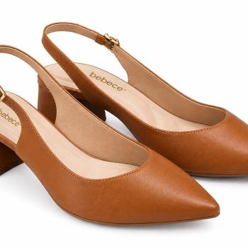 Sapato Slingback Bebebe Feminino 3832 Caramelo 52220
