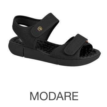 Sandalia Modare Feminina Preta com Velco 7142118 50215