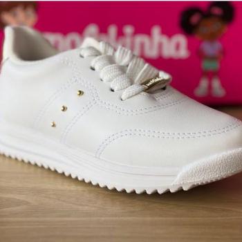 Tênis Molekinha 2583106 Branco/Dourado 43297