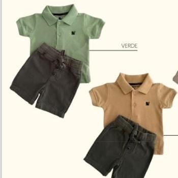 Conjunto Pytellus Baby Masculino 1195 Camisa/Bermuda 1 ao 3 43581