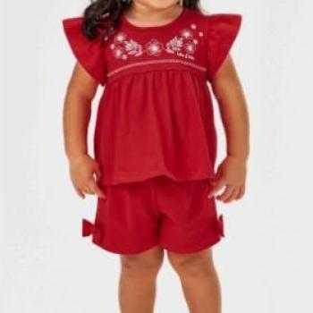 Conjunto Kiko e Kika Feminino Infantil 14351 Blusa/Shorts 2 ao 3 43904