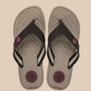Chinelo Cartago Arizona Masculina 12212 Bege/Marrom/Bordo 47201
