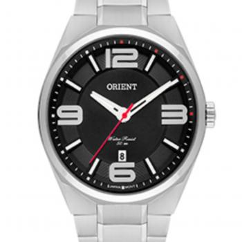 Relógio Orient Masculino Prata Com Mostrador Preto MBSS1326 48134