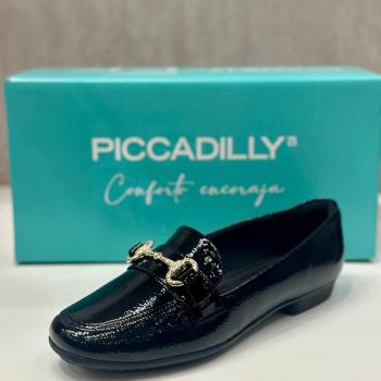 Sapatilha Piccadilly Feminina 250275 Preto Verniz 50149