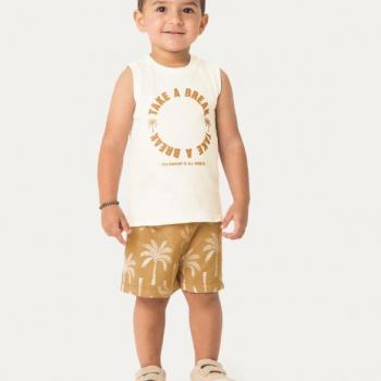 Conjunto Carinhoso Masculino Infantil 1000129903 Regata/Bermuda 4 ao 8 42989