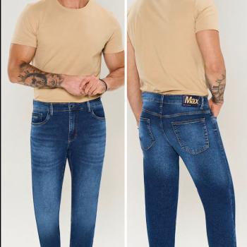 Calça Max Denim Masculina Premium 12339 Slim 50090