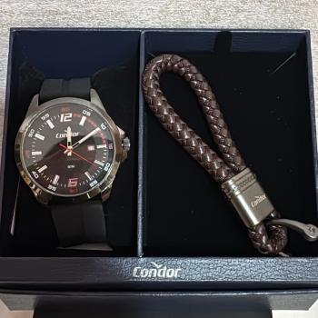 Relógio Condor Masculino Com Pulseira de Silicone + Chaveiro CO2115NEC/K5F 51042