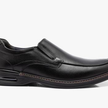 Sapato Democrata Masculino 593102 Preto Air Smart Confort com Bolha de Ar 50230