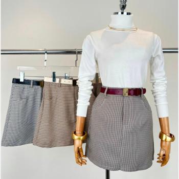 Saia Feminina Importada SC 2171 Xadrez com Cinto 51342