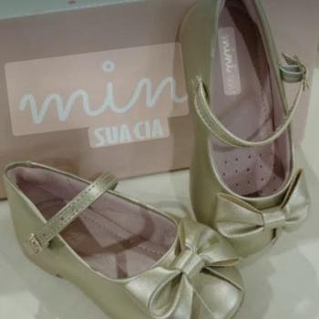 Sapatilha Mini Sua Cia 703600854 Light Gold 45569 k26