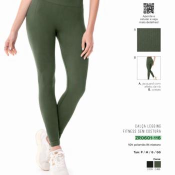Calça Zee Rucci Feminina Legging Sem Costura ZR0601116 50783