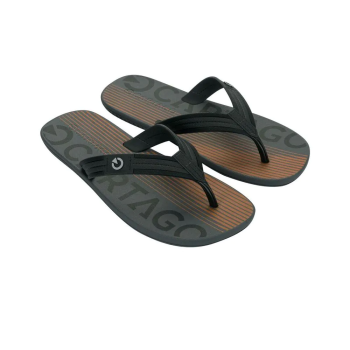 Chinelo Cartago Atlanta 12432 Cinza/Preto/Laranja 49094