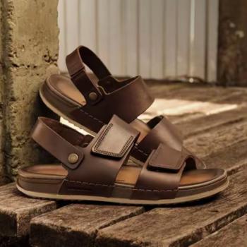Sandalia Pegada Masculina em Couro Pinhão 134854 51 51652