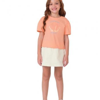 Conjunto Malwee Feminino Juvenil 1000130394 Blusa/Shorts Saia 10 ao 12 43050