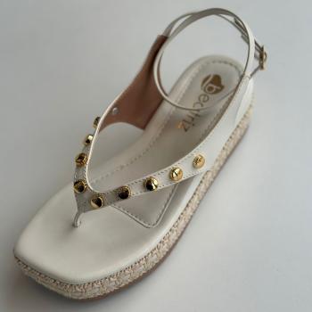 Sandália Beatriz Flatform Feminina 386200/131 Off White 50051 154