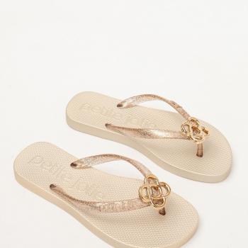 Chinelo Petite Jolie Feminino Glitter/Ouro PJ7704 48958