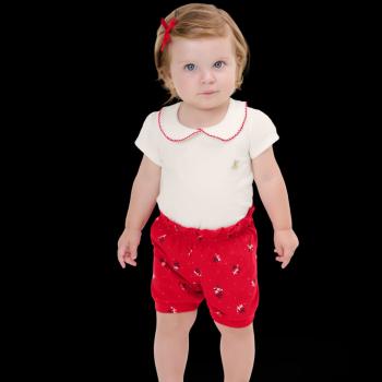 Conjunto Kiko e Kika Feminino Bebê 15037 Blusa/Shorts M ao G 44931 K26