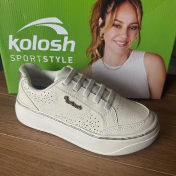 Tênis Casual Kolosh Feminino C4326 Cream/Champagne 51752