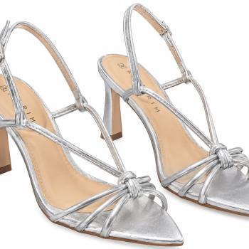 Salto Fino Ramarim Feminino Bico Folha 8 Cm Prata 2625204 51909