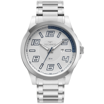 Relógio Technos Masculino Prata Mostrador Branco 2115UEA 51740