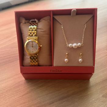 Kit Relógio Feminino Condor Dourado Com Colar e Brincos CO2035NMD/K4K 49860