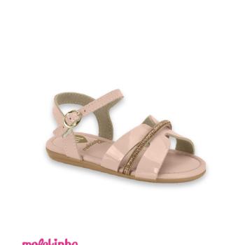 Sandália Molekinha 2114285 Rose/Dourado/Ouro Rosado 44386 k26
