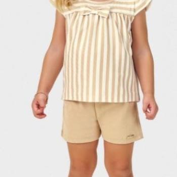 Conjunto Kiko e Kika Feminino Infantil 14354 Blusa/Shorts 1 ao 3 43907